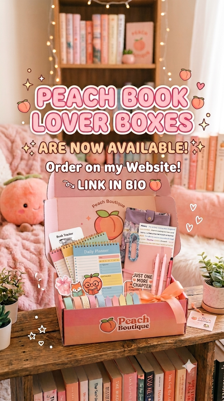Peach book lover box - 15 items